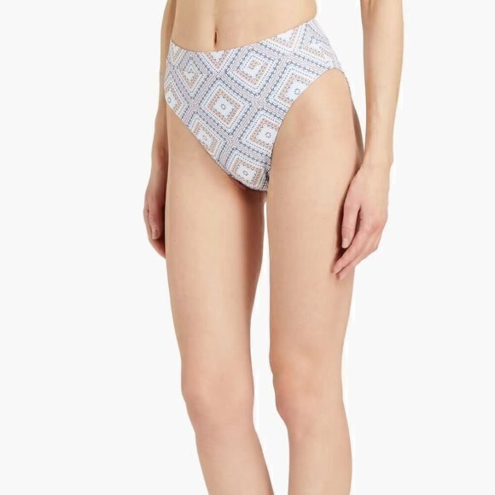 Nicholas Savita Printed High-Rise Bikini Bottom Size M NWT